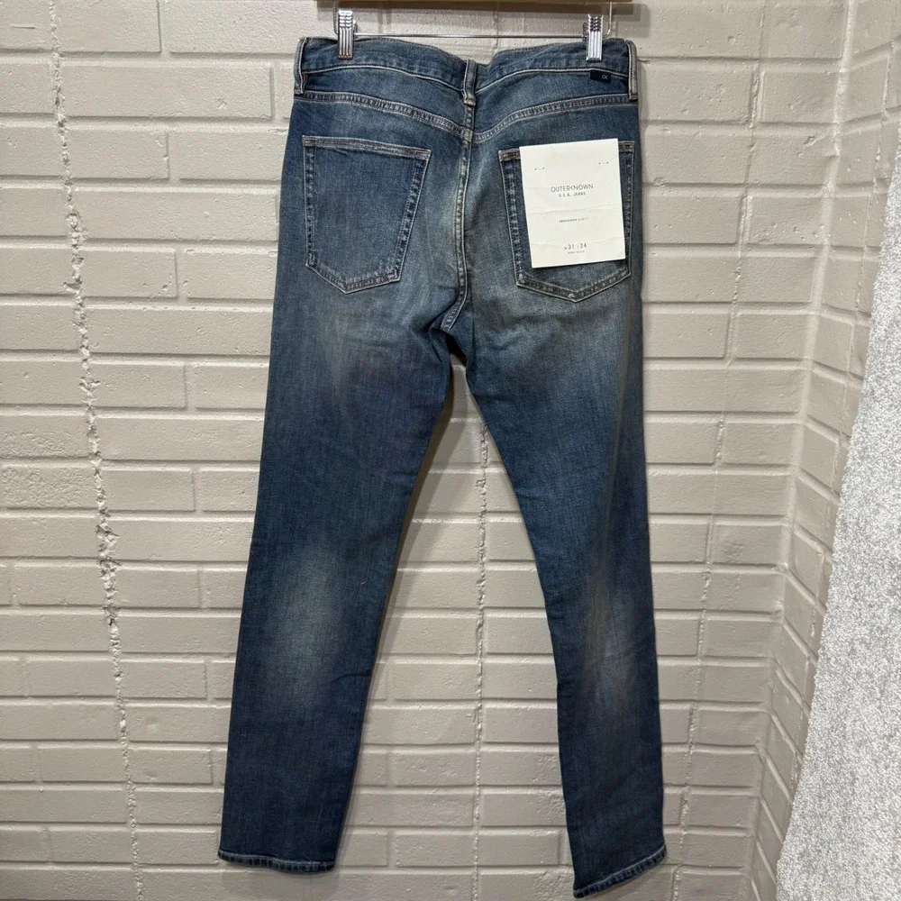 Outerknown Ambassador Slim Fit Jeans Worn Indigo Stretch NWT 31x34 Organic Denim